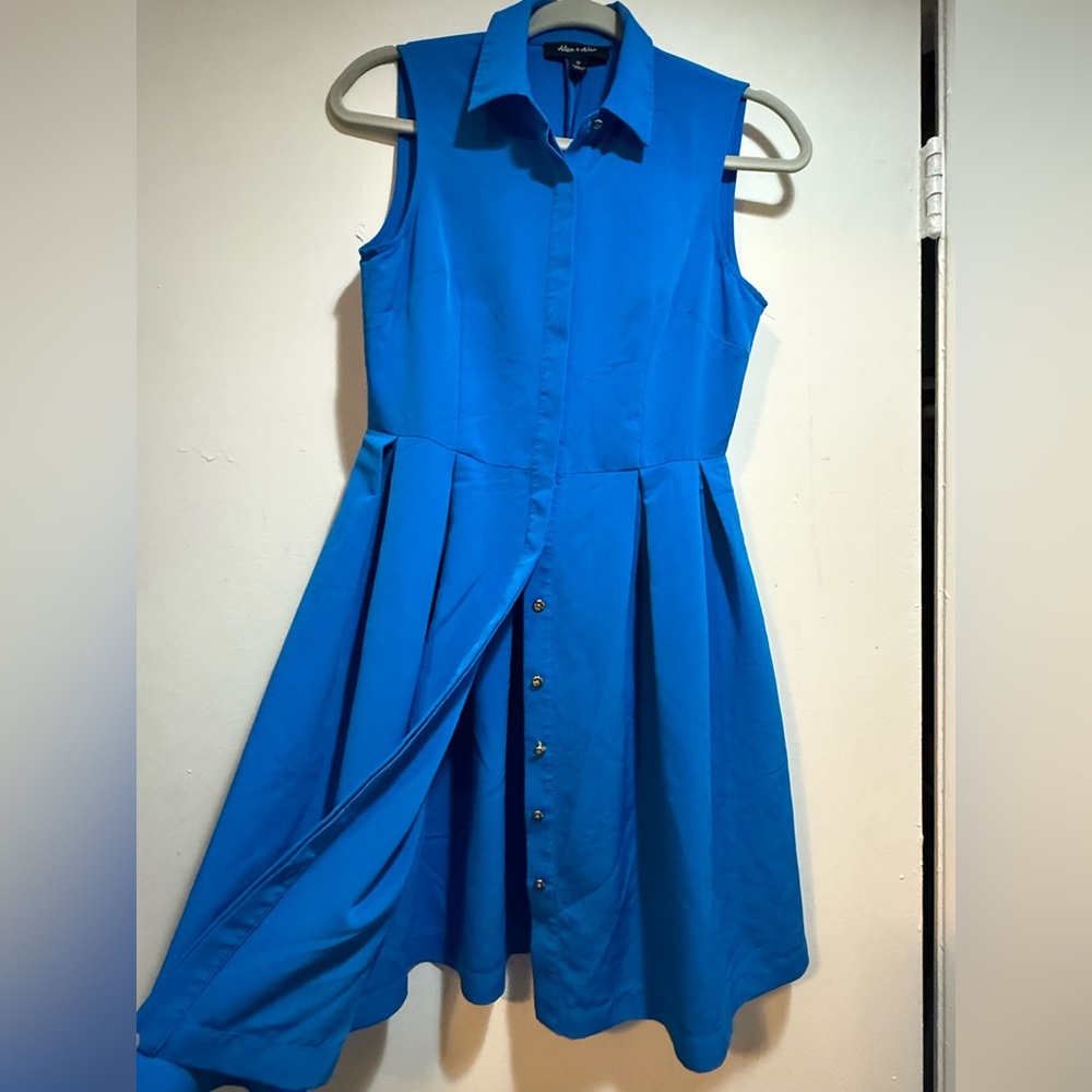 Sleeveless Blue Dress - Picture 3 of 5